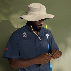 American Pride Bassrack USA - Embroidered Logo & Sleeve Men’s Columbia PFG Performance Shirt