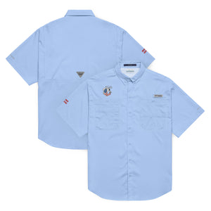 American Pride Bassrack USA - Embroidered Logo & Sleeve Men’s Columbia PFG Performance Shirt