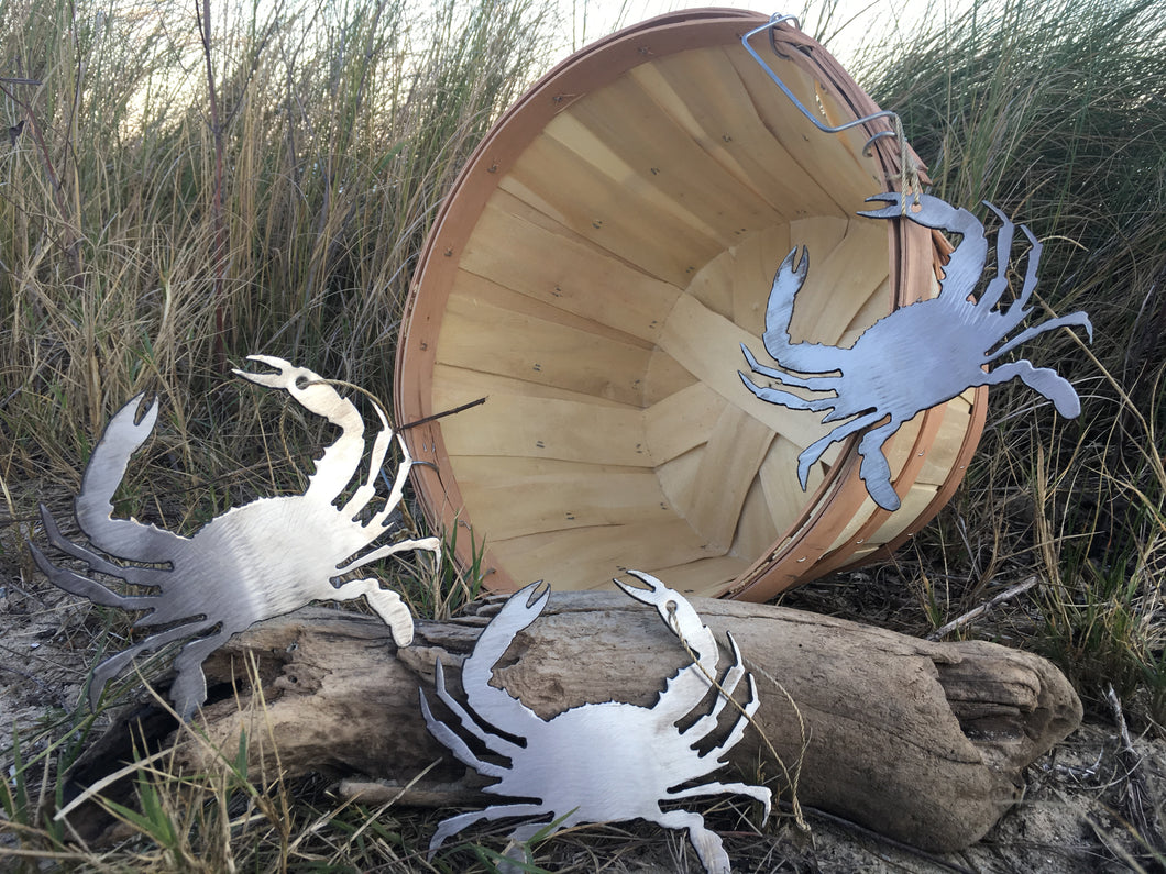 3-Pack Decorative STAINLESS STEEL Crab Ornaments
