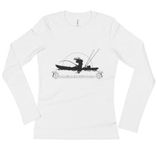 Kayak Fishing - Ladies' Long Sleeve T-Shirt (Multiple Colors Available)
