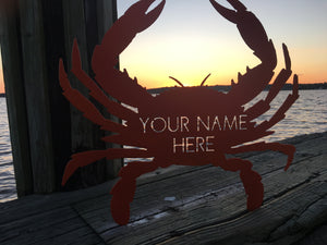 Custom Made, Cooked and Seasoned Crab Cut-outs "Your Name Here"