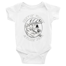 "Mommy and Daddy's little hunter, fisher & mechanic" onesie