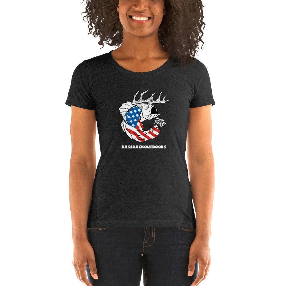 Ladies' U.S.A. Pride - Comfortable & Soft Tri-Blend Short Sleeve (Sizes Small - 2XL & Multiple Colors Available)