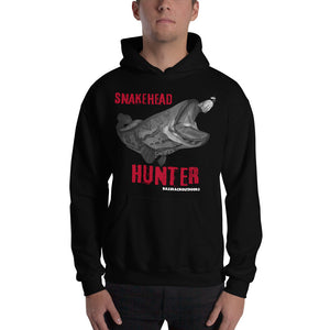 Snakehead Hunter Black&White - Quality Hooded Sweatshirt (Sizes Small - 5XL & Multiple Colors Available)