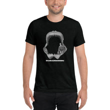 All Hail Megalodon! - Comfortable Tri-Blend short sleeve t-shirt (Sizes Small-4XL & Multiple Colors Available)