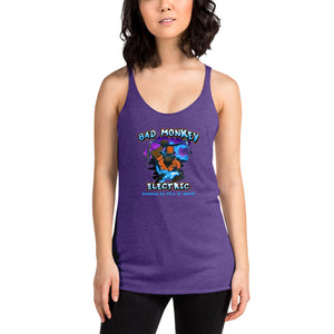 Bad Monkey Electric  - Comfortable & Soft  Women's Tri-Blend Racerback Tank  (Sizes Small - 2XL & Multiple Colors Available)