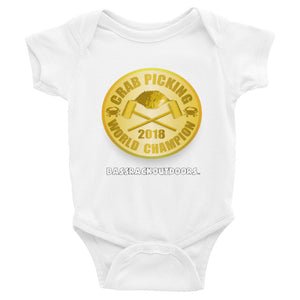 Mommy and Daddy's Little Crab Picking WORLD CHAMPION - 2018 cozy Infant Onesie
