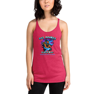 Bad Monkey Electric  - Comfortable & Soft  Women's Tri-Blend Racerback Tank  (Sizes Small - 2XL & Multiple Colors Available)