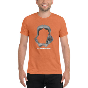 All Hail Megalodon! - Comfortable Tri-Blend short sleeve t-shirt (Sizes Small-4XL & Multiple Colors Available)