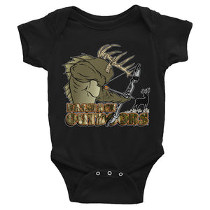 "Mommy and Daddy's little deer hunter" Infant onesie