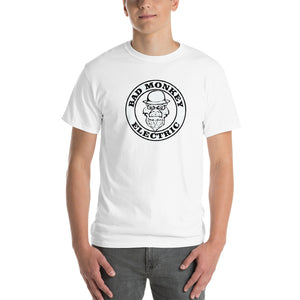 Bad Monkey Electric - Comfortable Men's T-Shirt Front B&W (Sizes Small - 5XL & Multiple Colors Available)