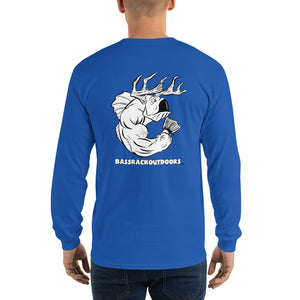 Classic BassRack - Comfortable, Back print Long Sleeve T-shirt  (Sizes Small - 5XL & Multiple Colors Available)