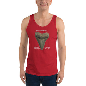 Megalodon Fossil Hunter : Comfortable Moisture Wicking Tri Blend Tank  (Sizes Small - 2XL & Multiple Colors Available)