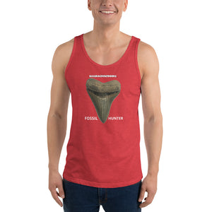 Megalodon Fossil Hunter : Comfortable Moisture Wicking Tri Blend Tank  (Sizes Small - 2XL & Multiple Colors Available)